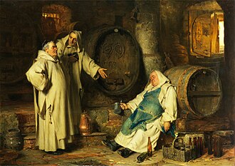 In the monastery cellar